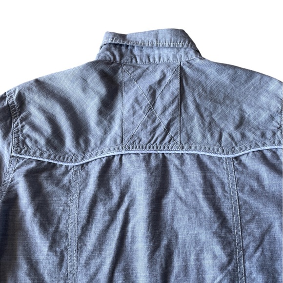 Buckle BKE Tailored Fit Gray Western Style Shirt, Men’s Size Small - Picture 3 of 7